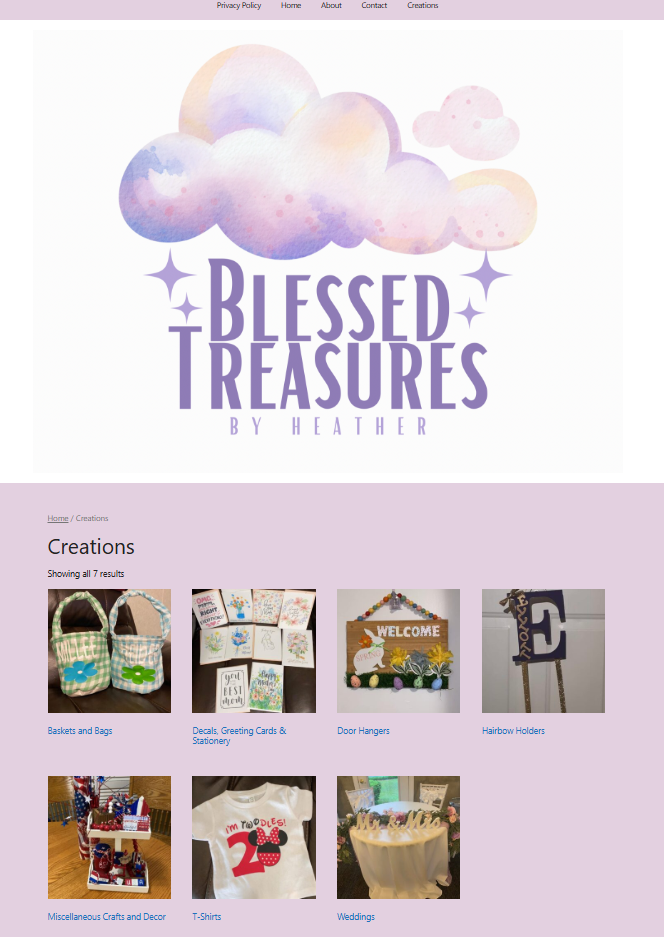 Blessed Treasures by Heather Website